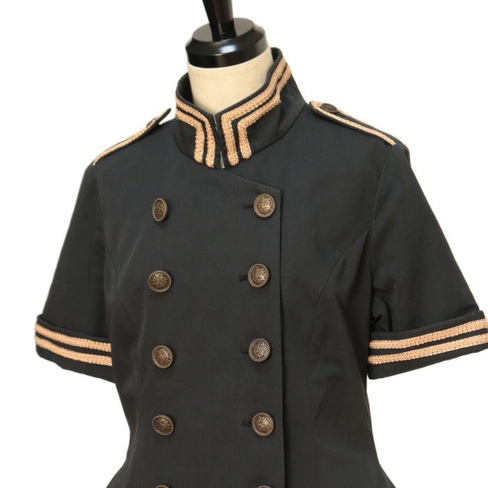 アトリエボズ 半袖軍服ワンピース ネイビー ATELIER BOZ グレース半袖