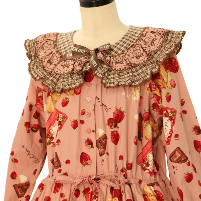 PINK HOUSE ワンピース USED】【PINK HOUSE×misako aoki】strawberry choco bear