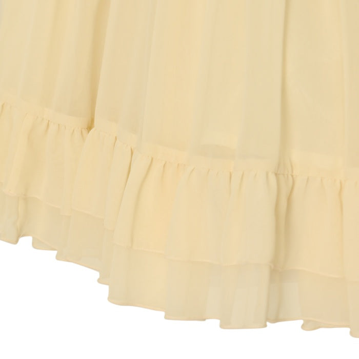 USED】ボリュームシフォンフリルペチコートスカート | Victorian