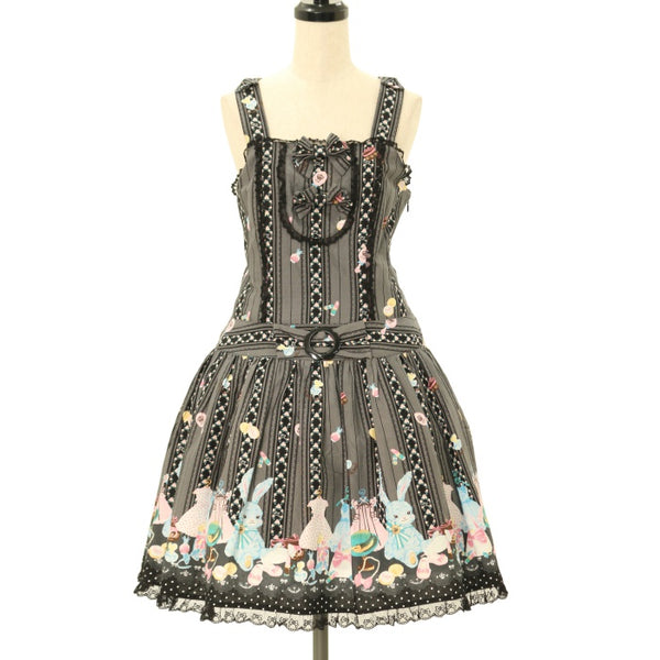 USED】CL おめかしラビットサロペットジャンパースカート 