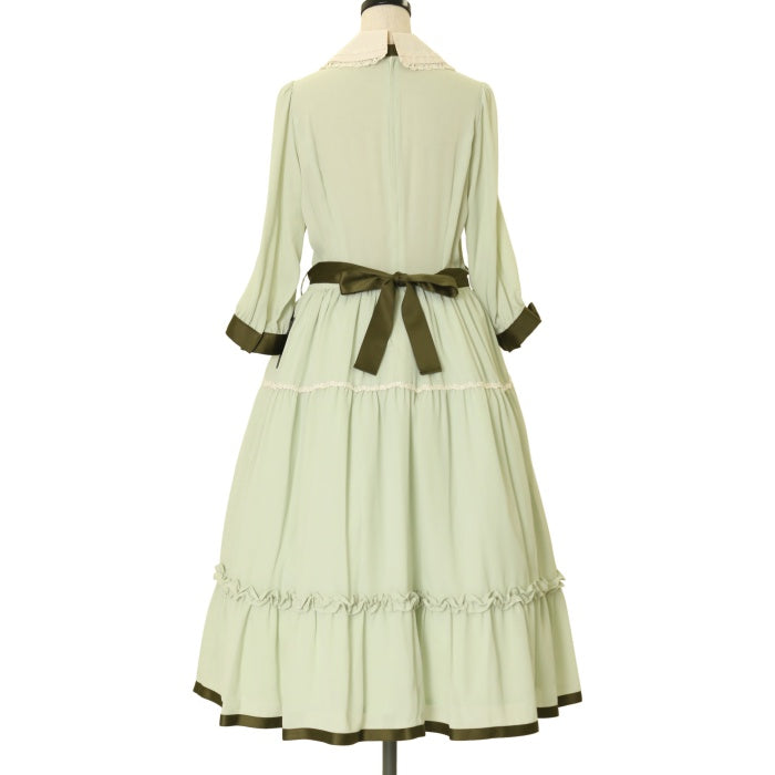 Innocent World 丸衿ヨークワンピース ボルドー Innocent World 丸衿ヨークワンピース ボルドー I*✡様 Innocent World