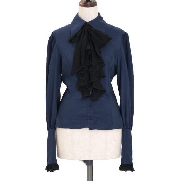 アトリエBOZ ジャボ付オーバーブラウス ネイビー b38132_1.jpg