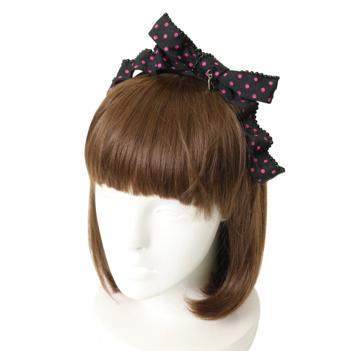 USED】ドットリボンカチューシャ | MILK | ロリータ ゴスロリブランド  