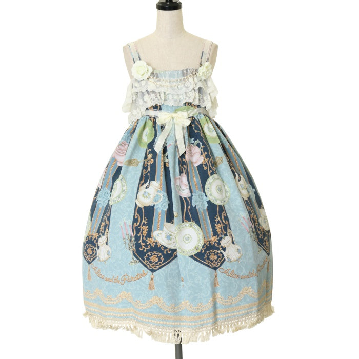 Tea time nostalgia柄スカート USED】Tea time nostalgia柄ジャンパースカートⅠ | ALICE and the