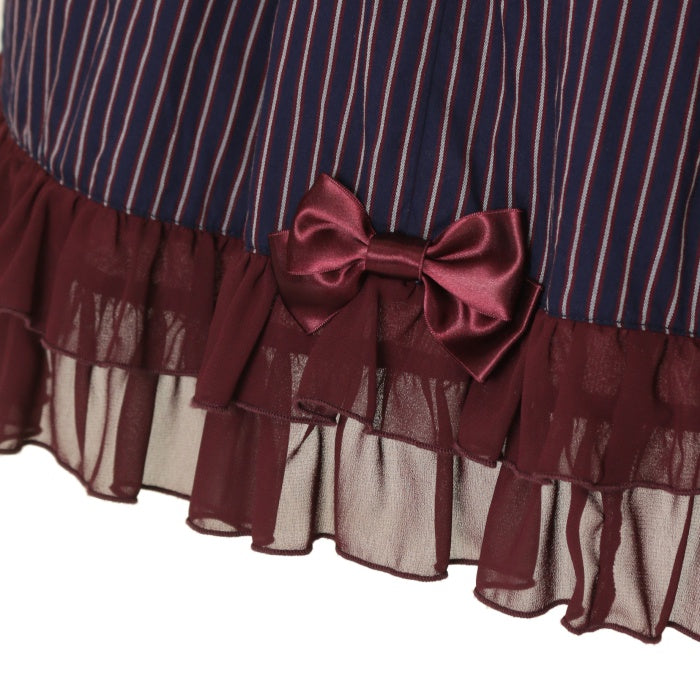 BritishレジメンストライプハイウエストJSK USED】Britishレジメンストライプハイウエストジャンパー