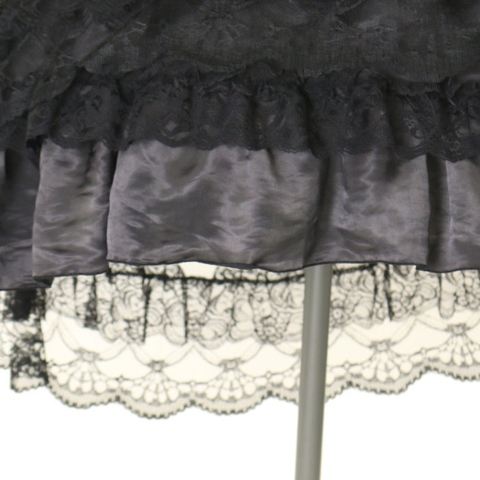 USED】CROCHET LACE ANGEL WING DRESS (ブラック×ホワイト) | MR