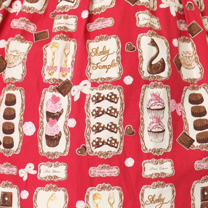 USED】【160cm/三越伊勢丹限定品】プチショコラトリー柄ワンピース  