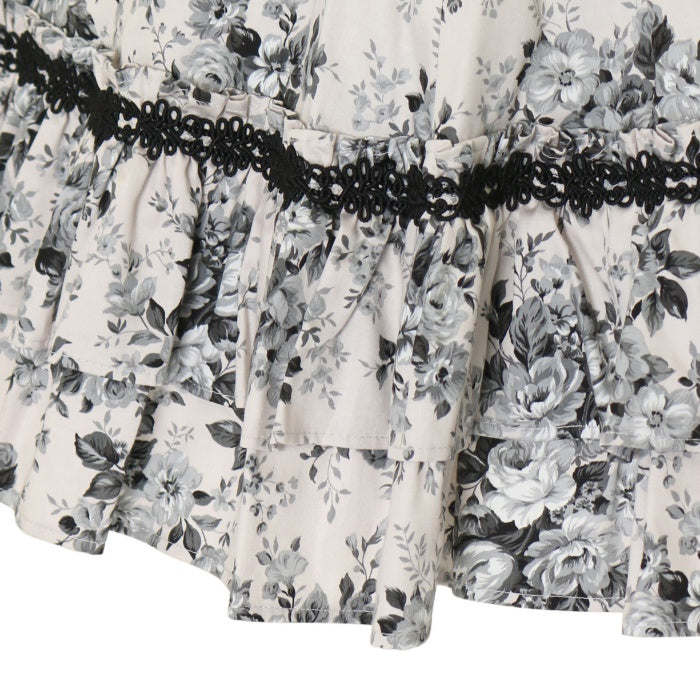 ロココブーケバッスルスカート ブラック Victorian maiden ロココブーケバッスルスカート ブラック Victorian maiden