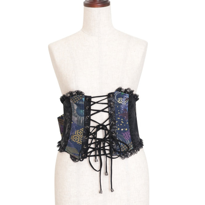 QutieFrash はめ込ん 帯コルセット 和柄 