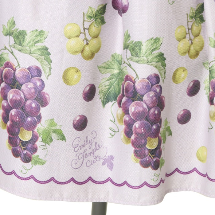 Emily Temple cute ワンピ Lady Grapes dress エミリーテンプルキュート初“ぶどう柄”ワンピース、きらめく