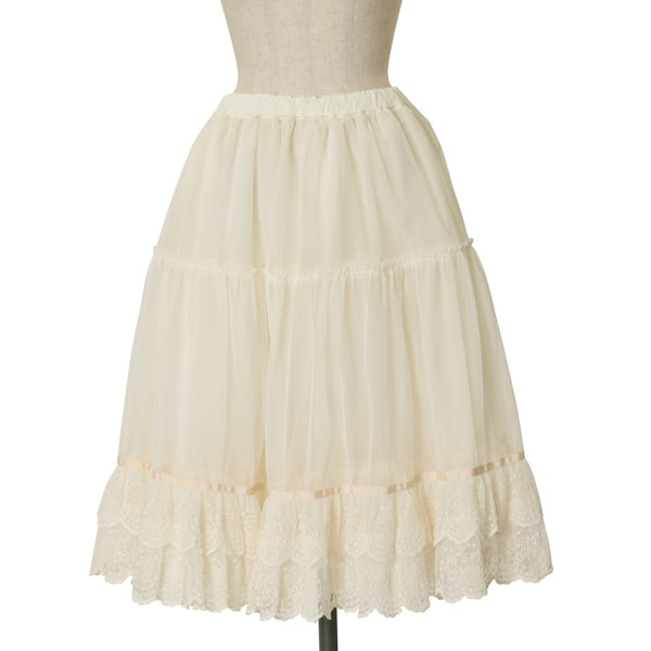 épine lace cotton panier スカート パニエ cotton lace frill skirt | épine