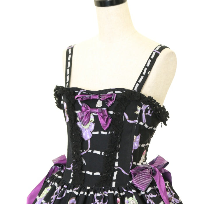 USED】Trick Hat, Pricked Heart柄コルセットジャンパースカート 