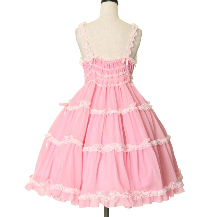 USED】シフォンティアードジャンパースカート | metamorphose