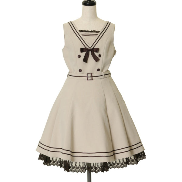 Innocent World フラップ風セーラージャンパースカート USED】【M