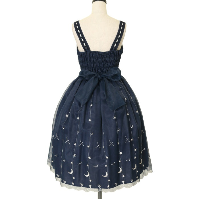 イノセントワールド きらきら星のジャストウエストJSK ネイビー×シルバー M イノセントワールド きらきら星のジャストウエストJSK ネイビー