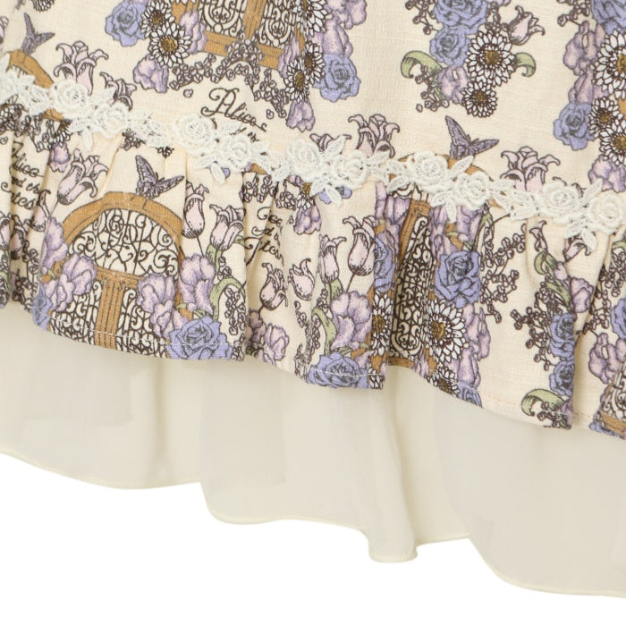 ALICE and the PIRATES 旅立ちのブーケと希望の窓柄スカート Bouquet for a Departure and Window of Hope JSK I by Alice