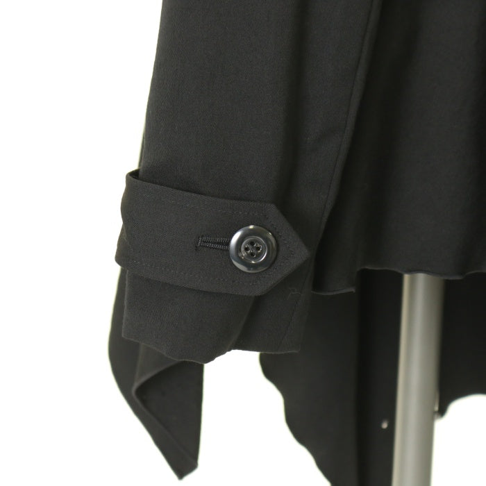USED】【Mサイズ】ダブルボタンアシンメトリージャケット | BLACK