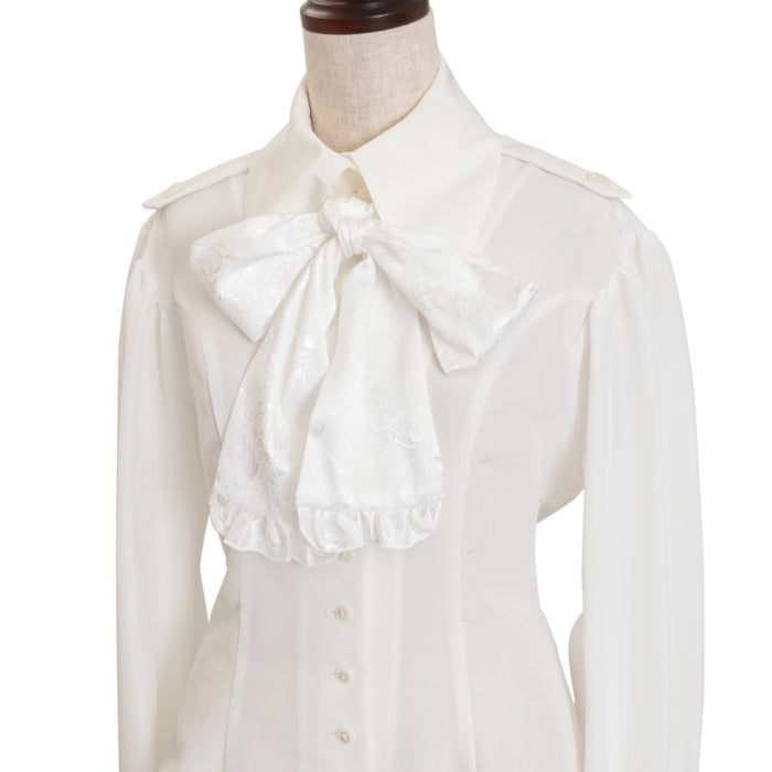 ATELIERBOZ アトリエボズ ロリータ ブラウス リボンタイ付き USED】バラ柄リボンタイ付きブラウス | ATELIER BOZ | ロリータ