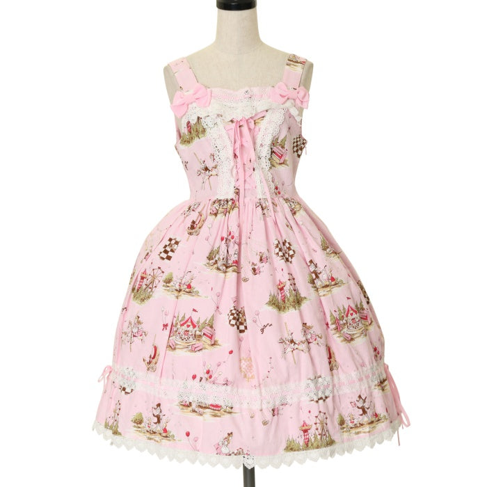 D59 Baby, the stars【アリスインファンフェア柄ワンピ】ピンク Alice in Fun Fair Ribbon JSK (2012) by Baby, the Stars Shine