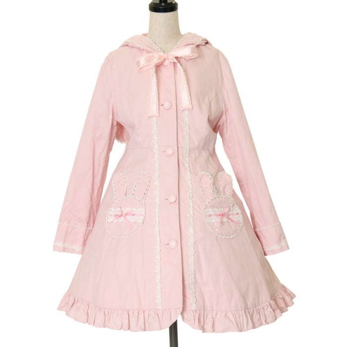 新品 シャーリーテンプル うさ耳コート ピンク S 勿体な 