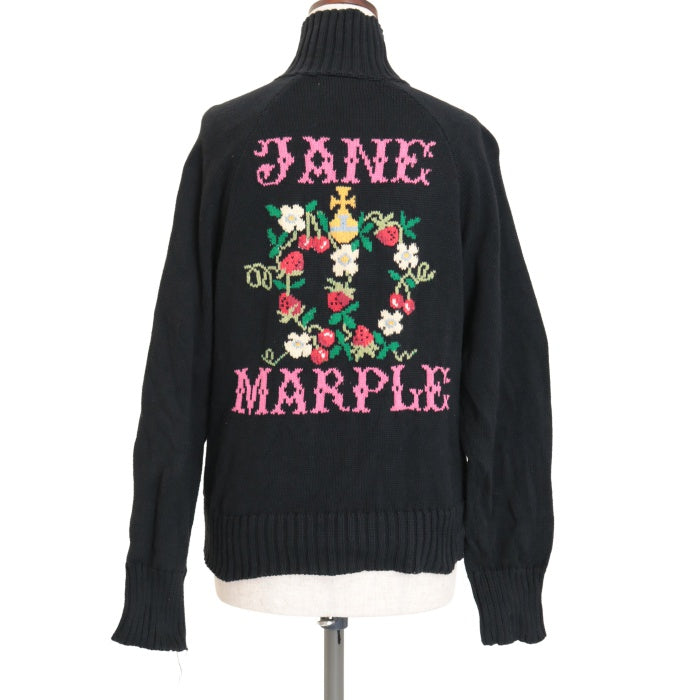 USED】【Mサイズ】ストロベリーオーブニットジップアップ | Jane