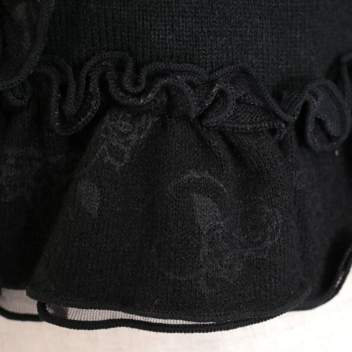 h.naoto FRILL 刺繍ボレロ FRILL Ribbon and Embroidered Bolero Cardigan by h.NAOTO