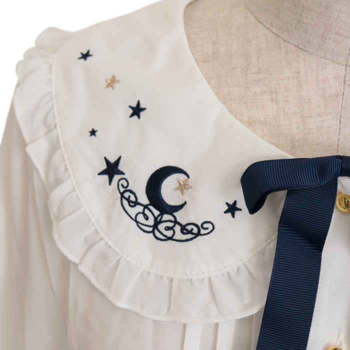 USED】月と星刺繍ブラウス | Amavel | ロリータ ゴスロリブランド服