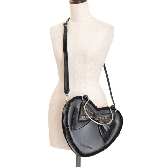 【何】リボンハートBAG 黒 (BABY,) Ribbon Heart Bag (2014) by Baby, the Stars Shine Bright