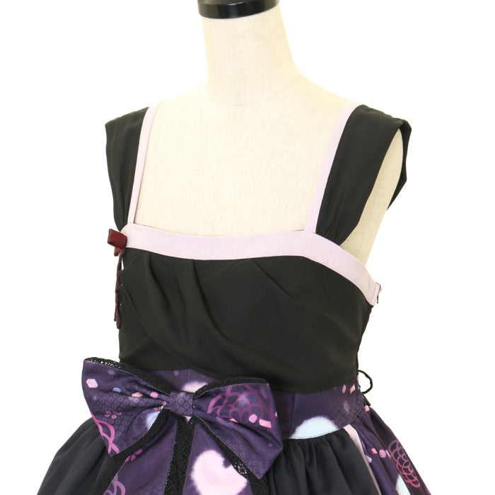 USED】gouk雅 めるてぃしんしゃ柄ジャンパースカート | h.NAOTO  