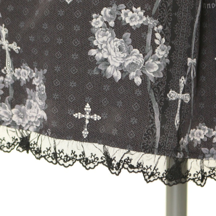 イノセントワールド　薔薇と十字架のレースジャンパースカート USED】【Mサイズ】薔薇と十字架のレースジャンパースカート
