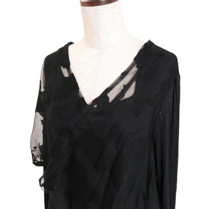 USED】Sixh. フロッキーアシンメトリーカットソー | h.NAOTO