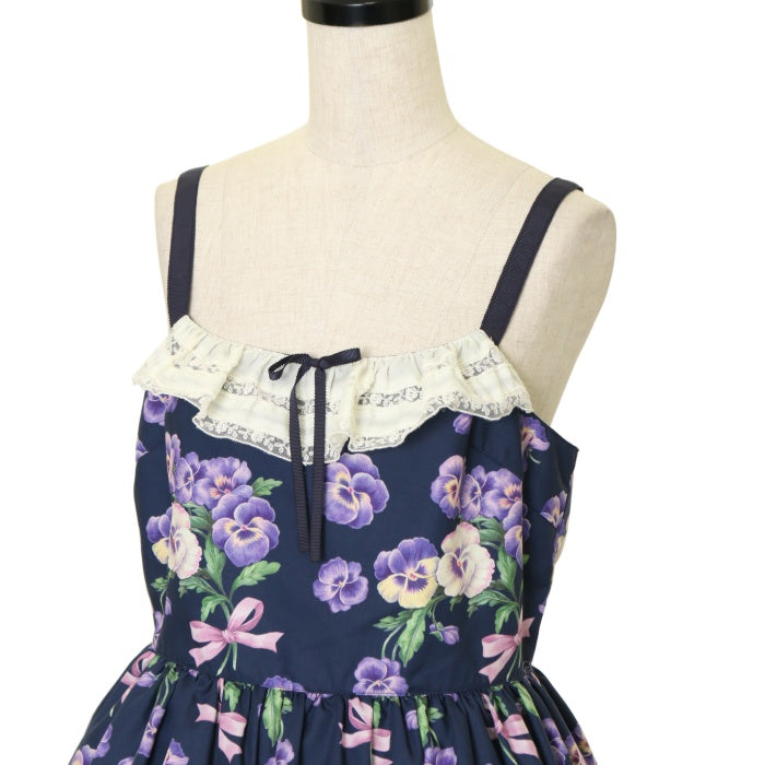 USED】【Mサイズ】Pansy ribbonノースリーブワンピース | Emily Temple