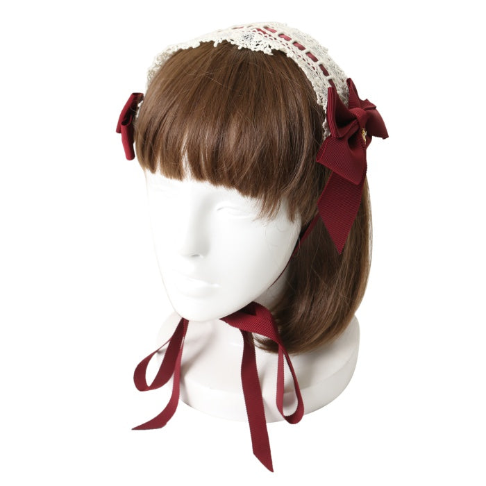 Mary Magdalen ヘッドドレス ボルドー Rosette Headdress (2010) by Mary Magdalene