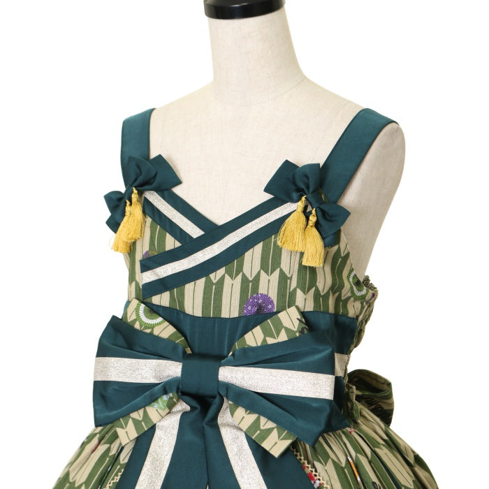 新品★morphose　ハイカラ小町タックジャンパースカート USED】ハイカラ小町タックジャンパースカート | metamorphose