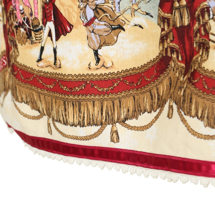 USED】雪降る聖夜の不思議な贈り物柄プレゼントリボンジャンパー