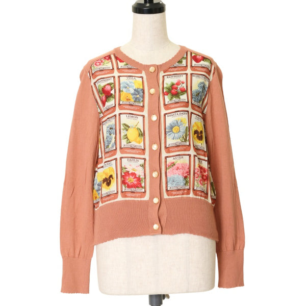 USED】【Mサイズ】Seeds of hopeのカーディガン（アプリコット  