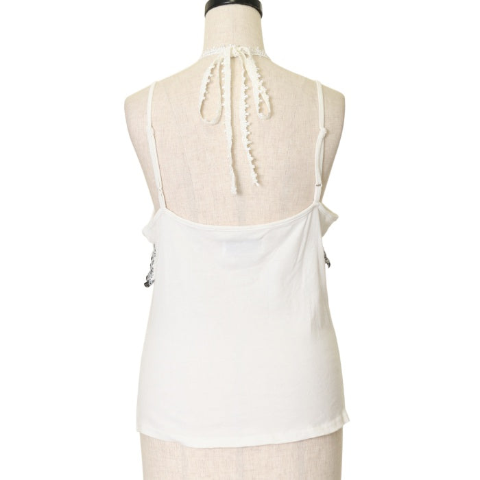 USED】Blood 羽十字プリントチョーカー風キャミソール | h.NAOTO