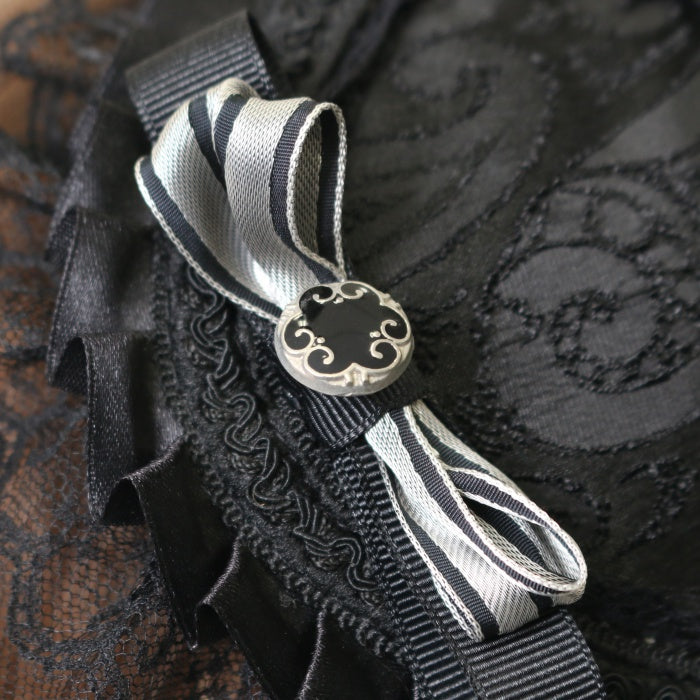 Jane Marple ストローハット（黒×グレーリボン） Jane Marple ストローハット（黒×グレーリボン）