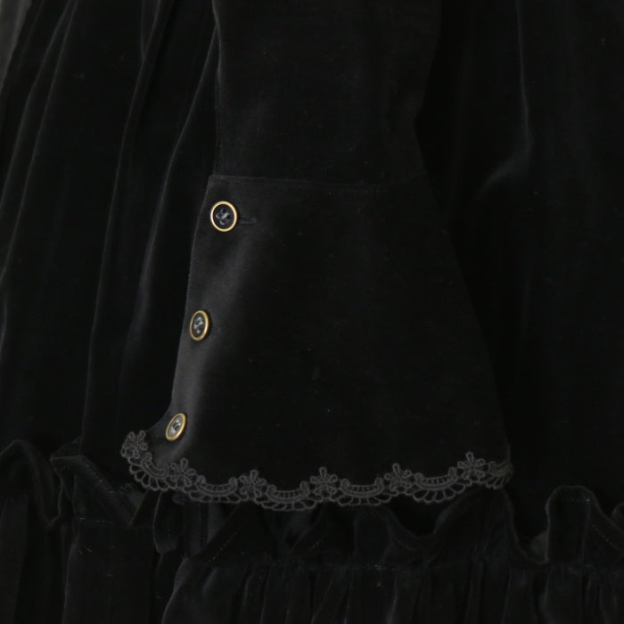 ヴィクトリアンメイデン　別珍マロリーワンピース　黒　メアリーマグダレン ヴィクトリアンメイデン 別珍マロリーワンピース 黒 メアリーマグダレン