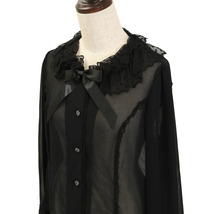 Angelic Pretty 黒 長袖 ブラウス アンジェリックプリティ シフォン