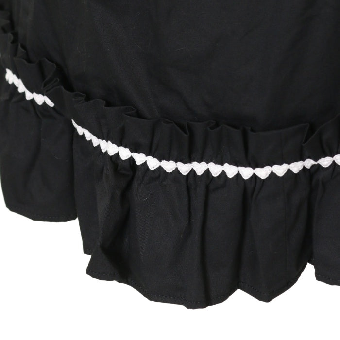 【新品未開封】DVDスキッドロウ　ノー・ファッキング・フリルズ FRILL / プリント切替ジャンパースカート 黒x茶 S-25-09-25-047