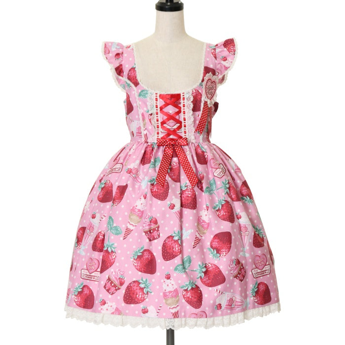 USED】Fresh Strawberry Diner ジャンパースカート | Angelic Pretty 