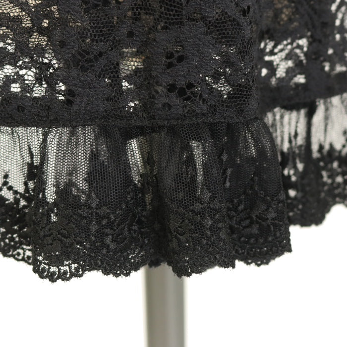 USED】ラウンド切り替えカットソー（黒×黒） | Moi-même-Moitié