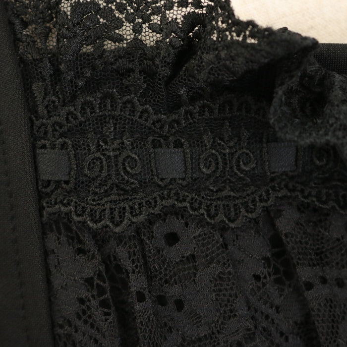 USED】ラウンド切り替えカットソー（黒×黒） | Moi-même-Moitié