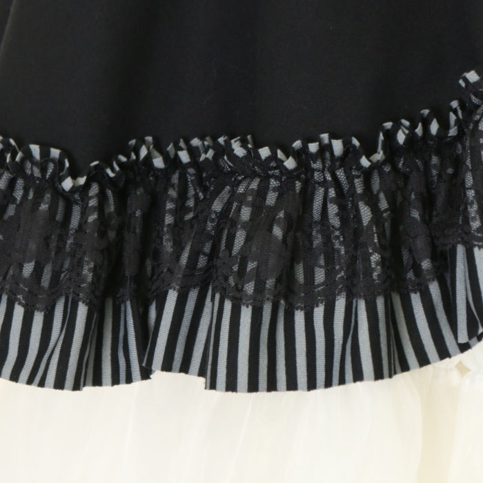 USED】HANGRY&ANGRY CAT EARS SPRING FRILL CAPE(GRAY x BLACK) | h