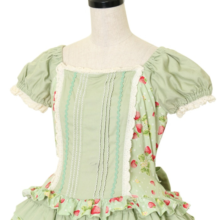 USED】イチゴ水玉ワンピース+リボンカチューシャ | CHOCOCHIP COOKIE