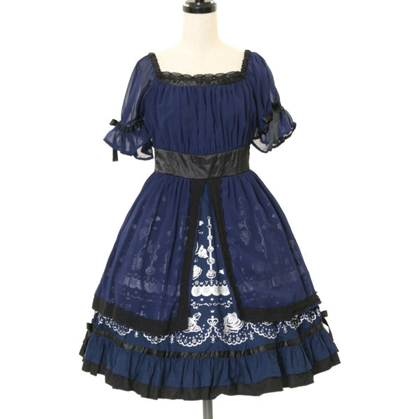 も*か様 PUTUMAYO バラレースシフォン重ねワンピース 赤 USED】バラ