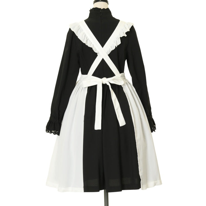 sheglit ショートエプロンドレス 朝顔柄エプロンワンピース Sheglit