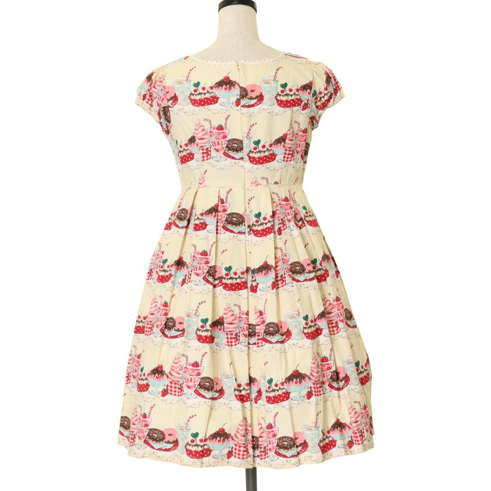 USED】パフェプリントワンピース（オフホワイト） | Emily