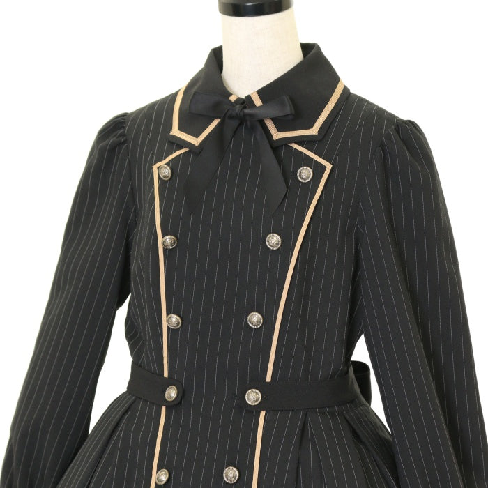 Innocent World ストライプコートワンピース Innocent World｜ストライプブロンシュコートワンピース